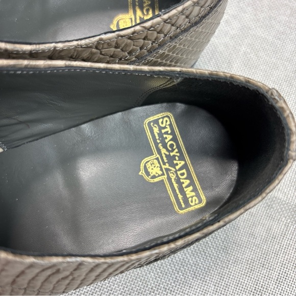 Stacy Adams Madison Gray Anaconda Print Plain Toe Oxford Size 10 main image 8